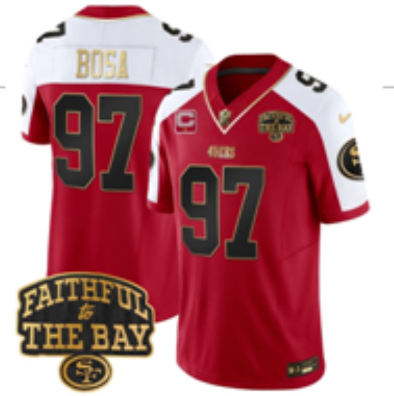 Men Nike San Francisco 49ers #97 Bosa Red Limited NFL 2025 Jersey 0051->san francisco 49ers->NFL Jersey